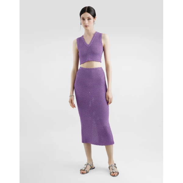 Dolce & Gabbana Calf-length crochet skirt, view 2