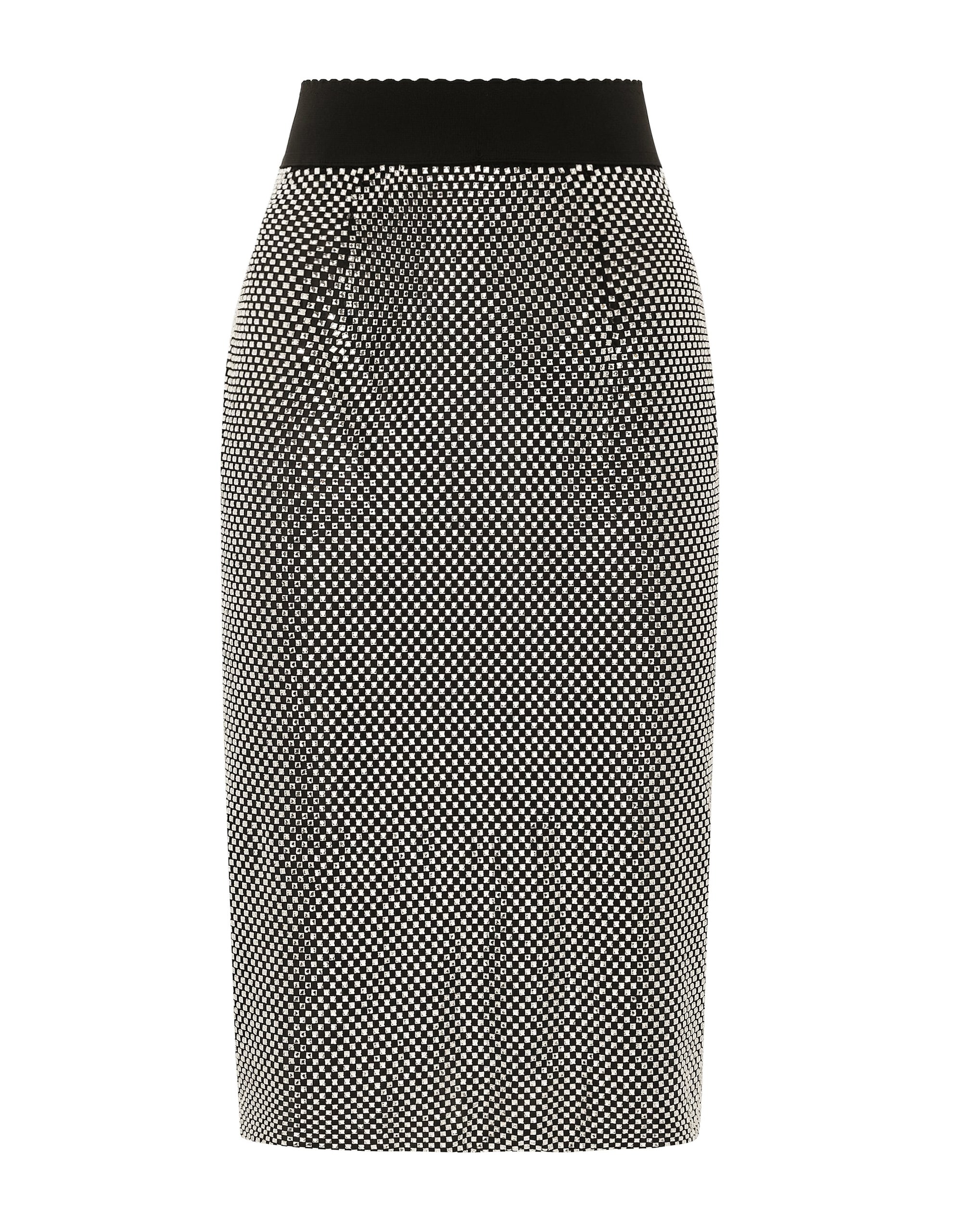 Dolce & Gabbana Calf-length crystal mesh skirt