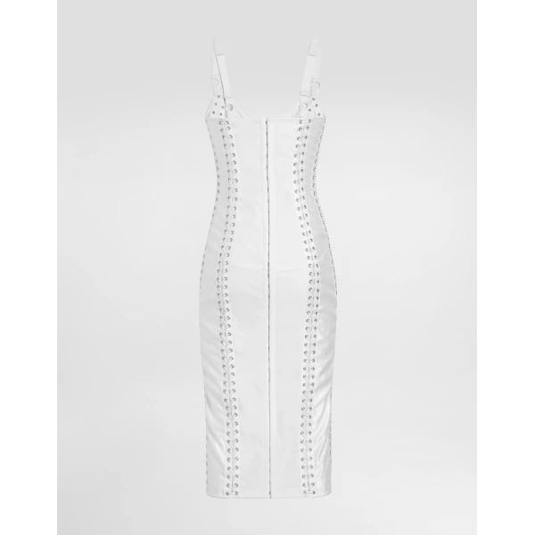 Dolce & Gabbana Calf-length dress with corset detailing, view 5