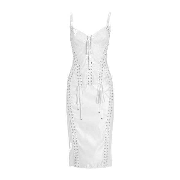 Dolce & Gabbana Calf-length dress with corset detailing