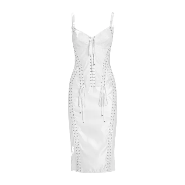 Dolce & Gabbana Calf-length dress with corset detailing