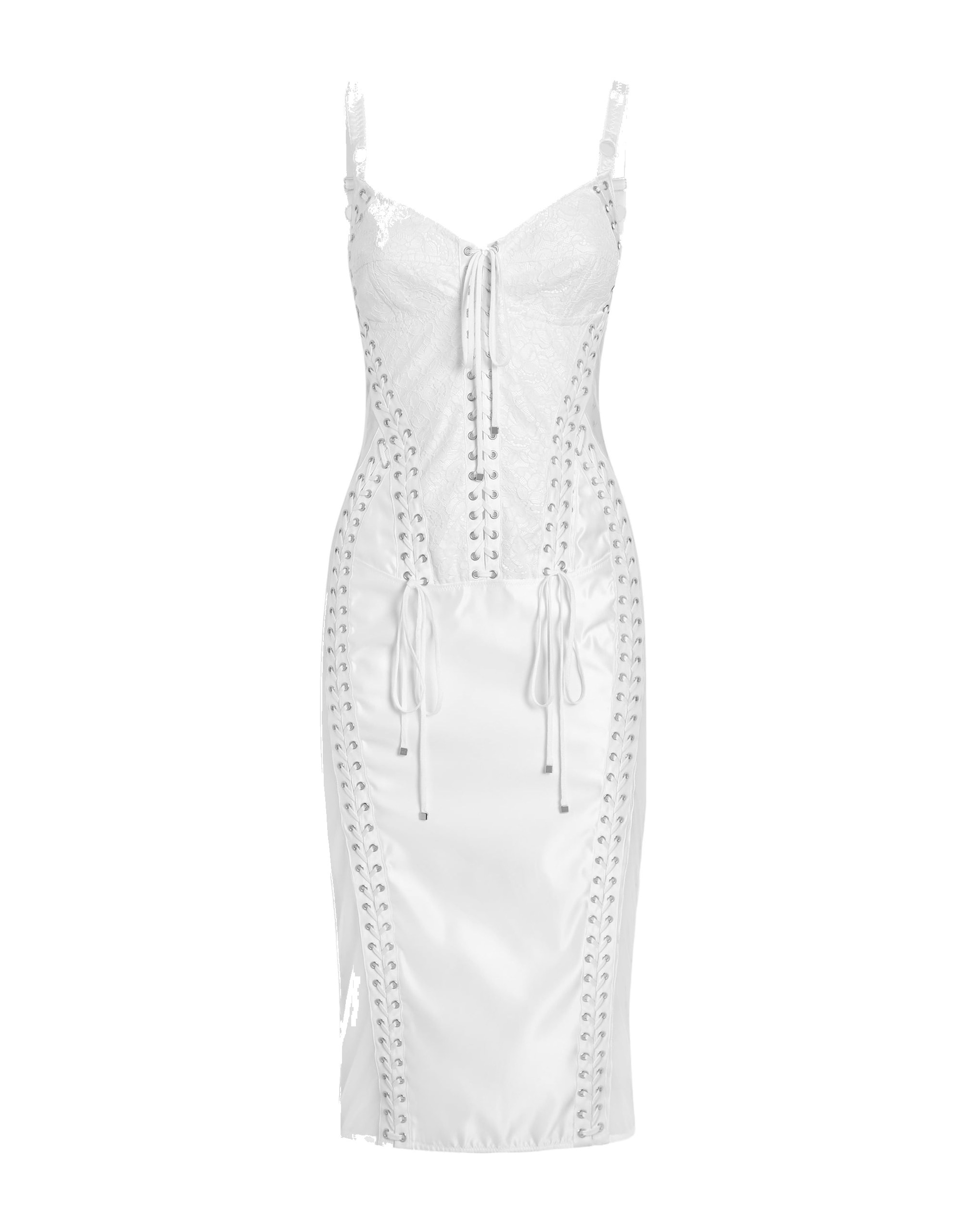 Dolce & Gabbana Calf-length dress with corset detailing