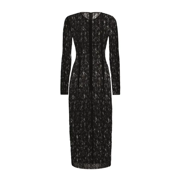 Dolce & Gabbana Calf-length floral lace dress