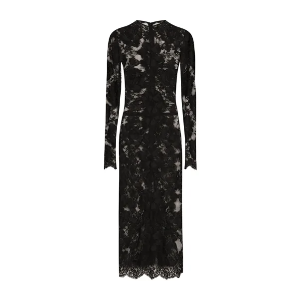 Dolce & Gabbana Calf-length floral lace dress