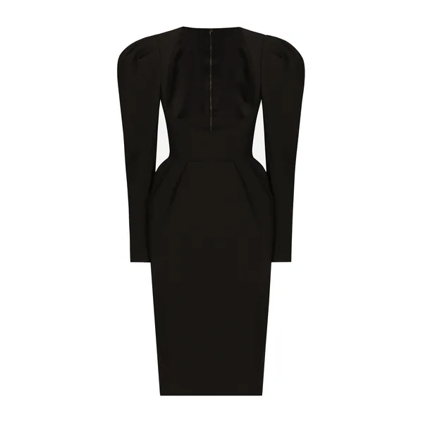 Dolce & Gabbana Calf-length wool dress with open neckline