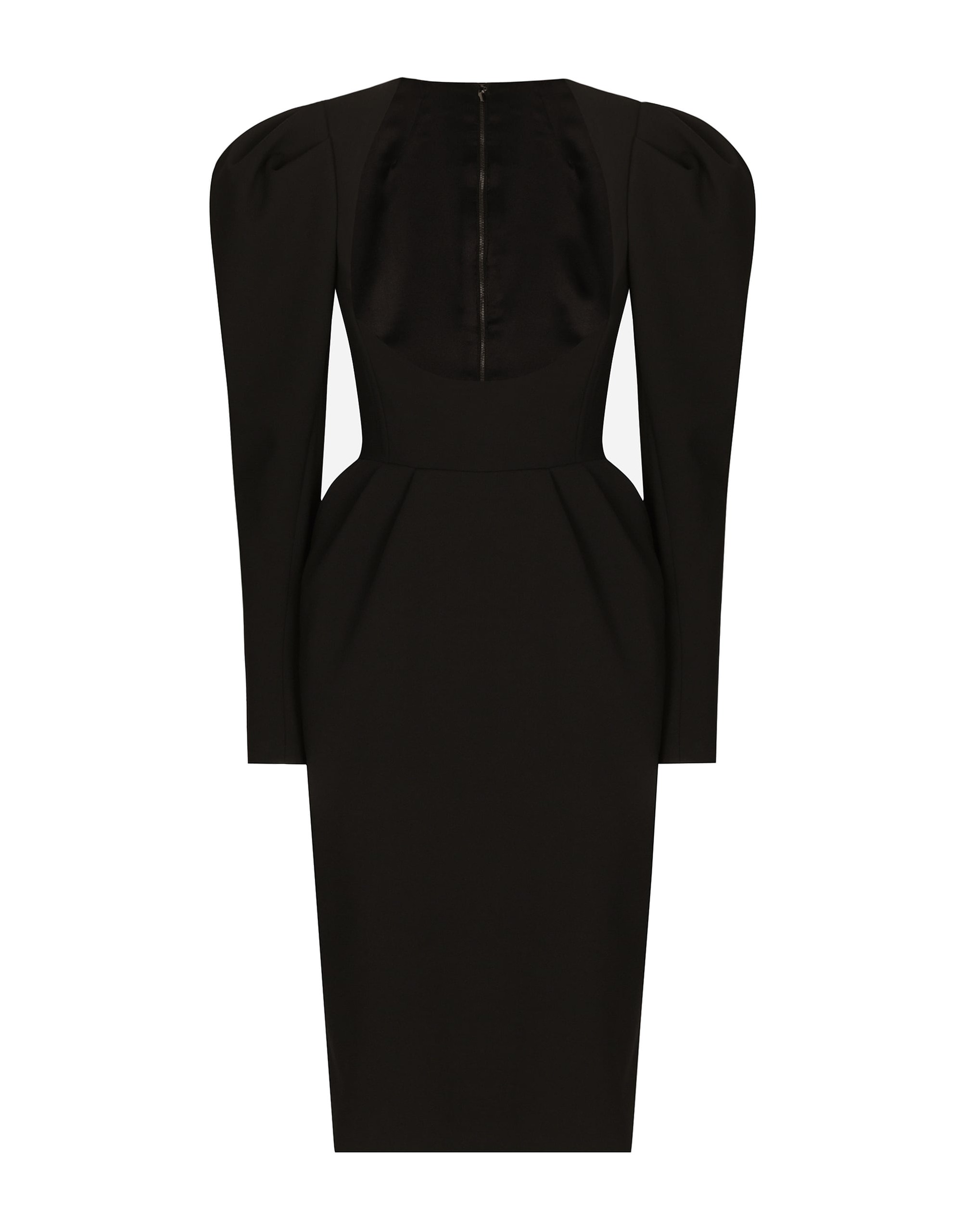 Dolce & Gabbana Calf-length wool dress with open neckline