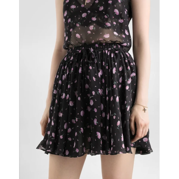 Dolce & Gabbana Carnations-print chiffon circle skirt, view 4