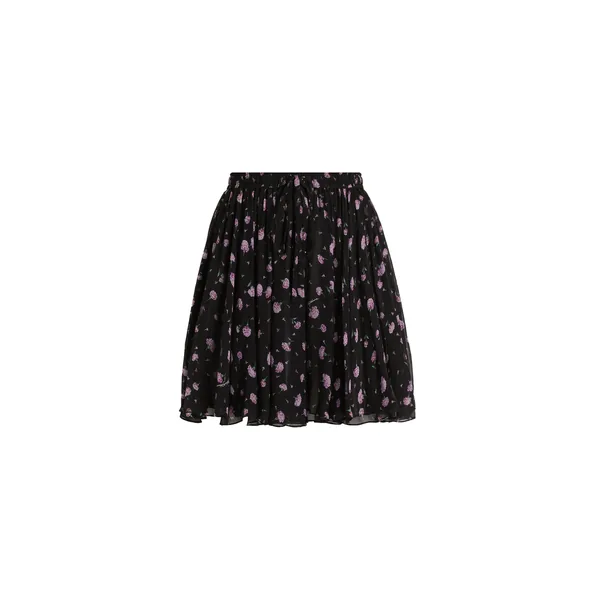 Dolce & Gabbana Carnations-print chiffon circle skirt