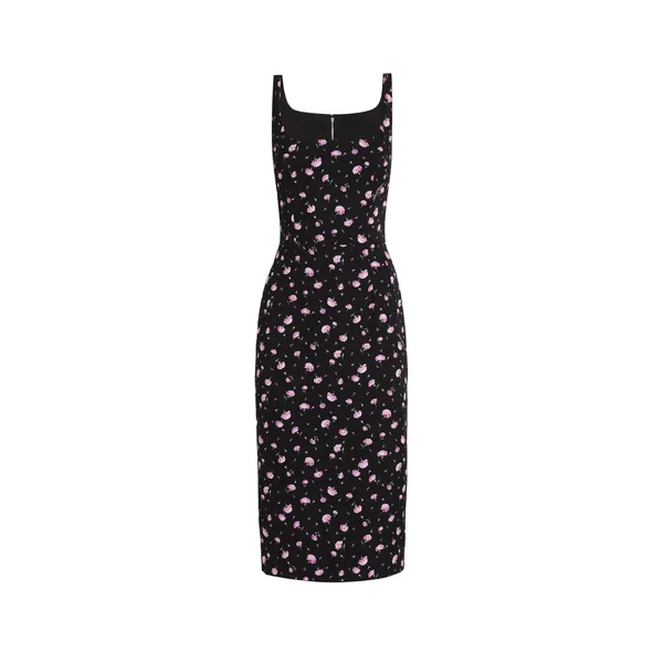 Dolce & Gabbana Carnations-print sheath dress