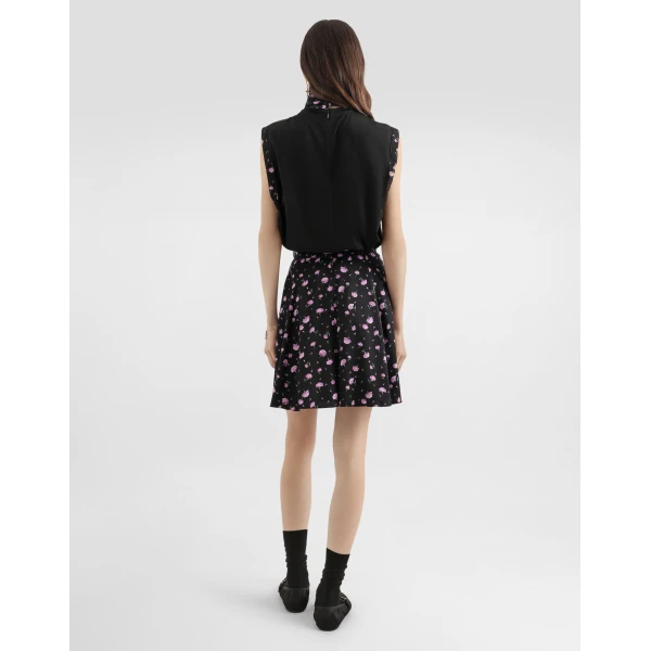 Dolce & Gabbana Carnations-print silk canvas skirt, view 3