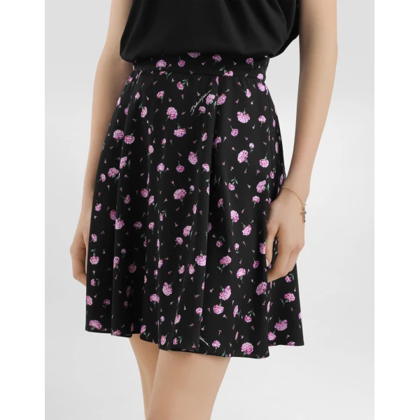 Dolce & Gabbana Carnations-print silk canvas skirt, view 4
