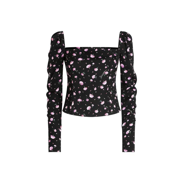 Dolce & Gabbana Carnations-print silk top
