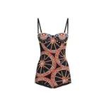 Dolce & Gabbana Carretto-print balconette one-piece swimsuit