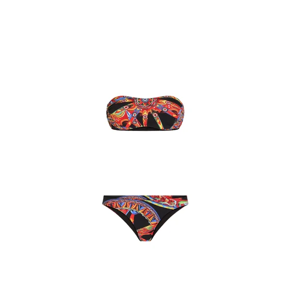 Dolce & Gabbana Carretto-print bandeau bikini