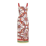 Dolce & Gabbana Carretto-print charmeuse dress