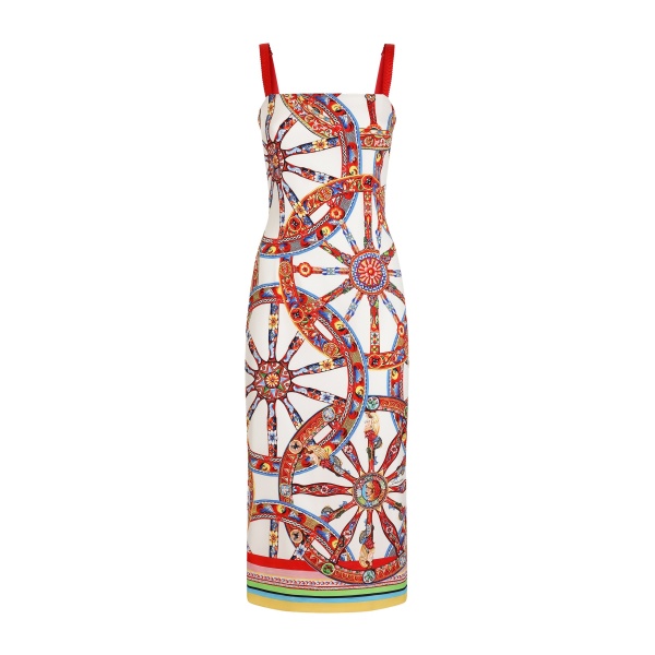Dolce & Gabbana Carretto-print charmeuse dress