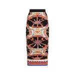 Dolce & Gabbana Carretto-print charmeuse midi skirt