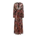 Dolce & Gabbana Carretto-print chiffon long dress