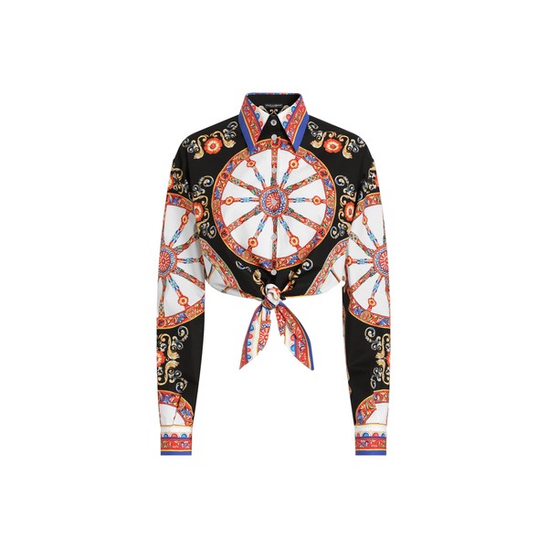Dolce & Gabbana Carretto-print cotton poplin shirt