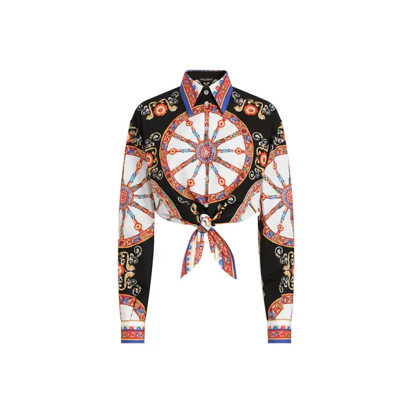 Dolce & Gabbana Carretto-print cotton poplin shirt