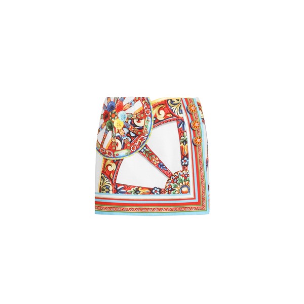 Dolce & Gabbana Carretto-print fabric miniskirt Skirt
