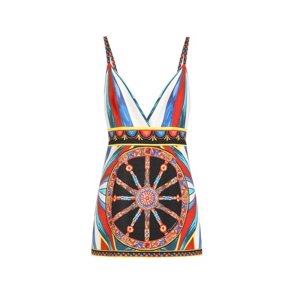 Dolce & Gabbana Carretto-print fabric short dress