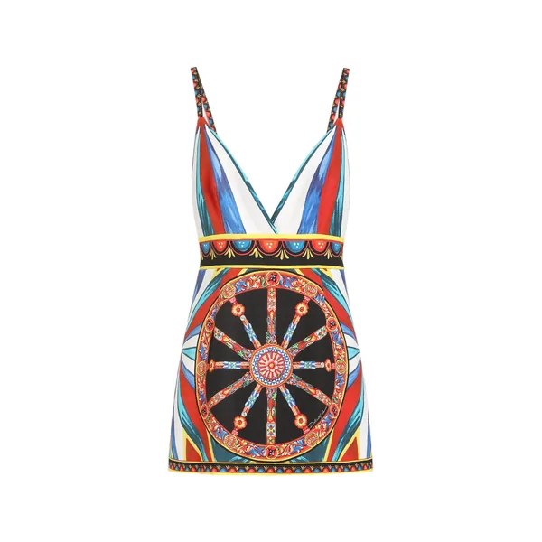 Dolce & Gabbana Carretto-print fabric short dress