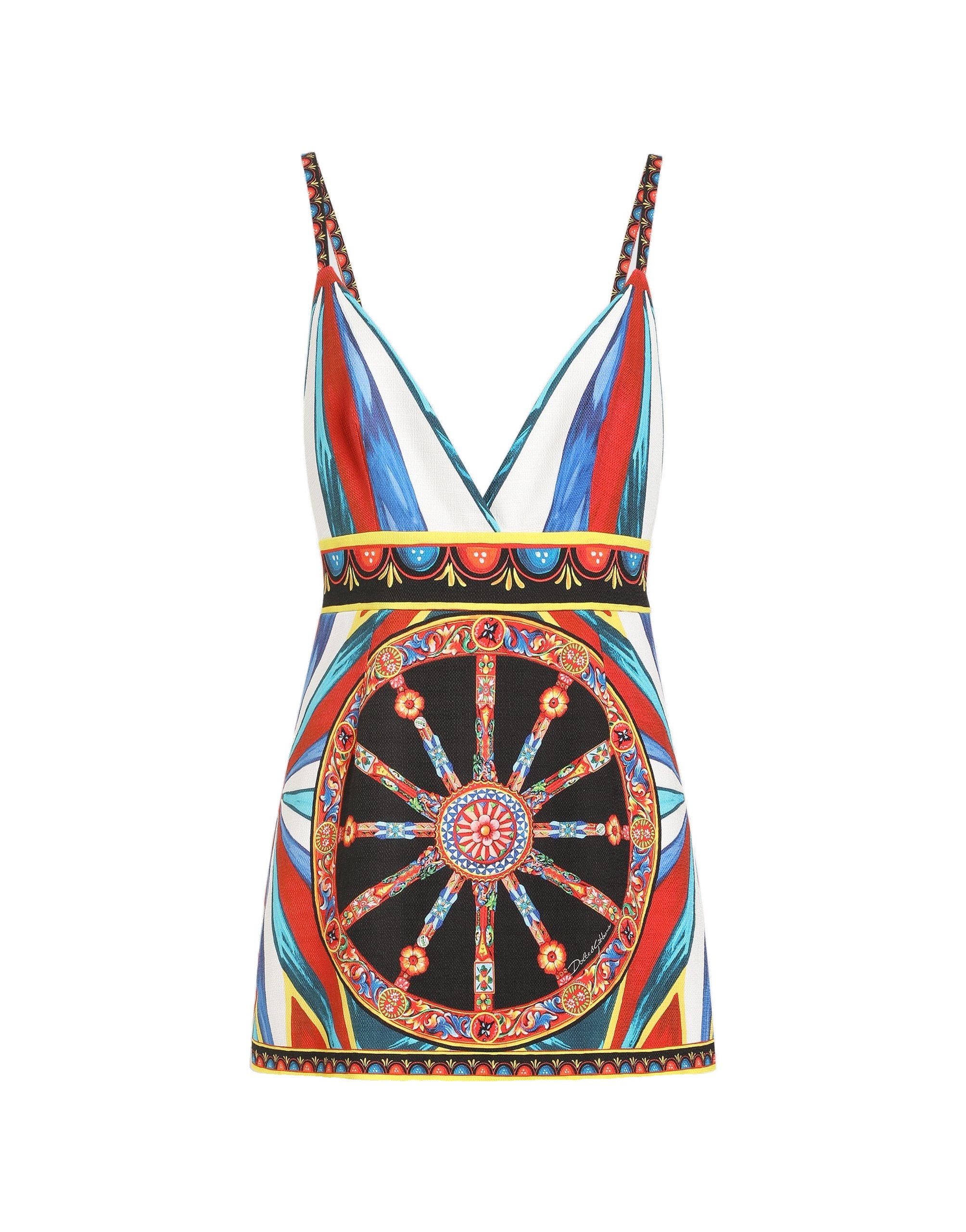 Dolce & Gabbana Carretto-print fabric short dress