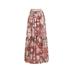 Dolce & Gabbana Carretto-print long chiffon skirt