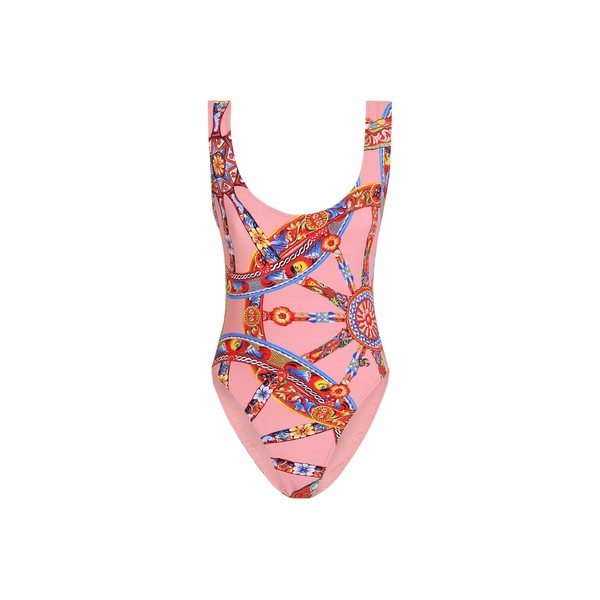 Dolce & Gabbana Carretto-print one-piece swimsuit