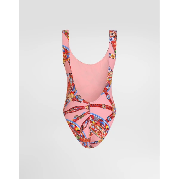 Dolce & Gabbana Carretto-print one-piece swimsuit, view 5