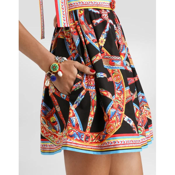 Dolce & Gabbana Carretto-print poplin dress, view 5