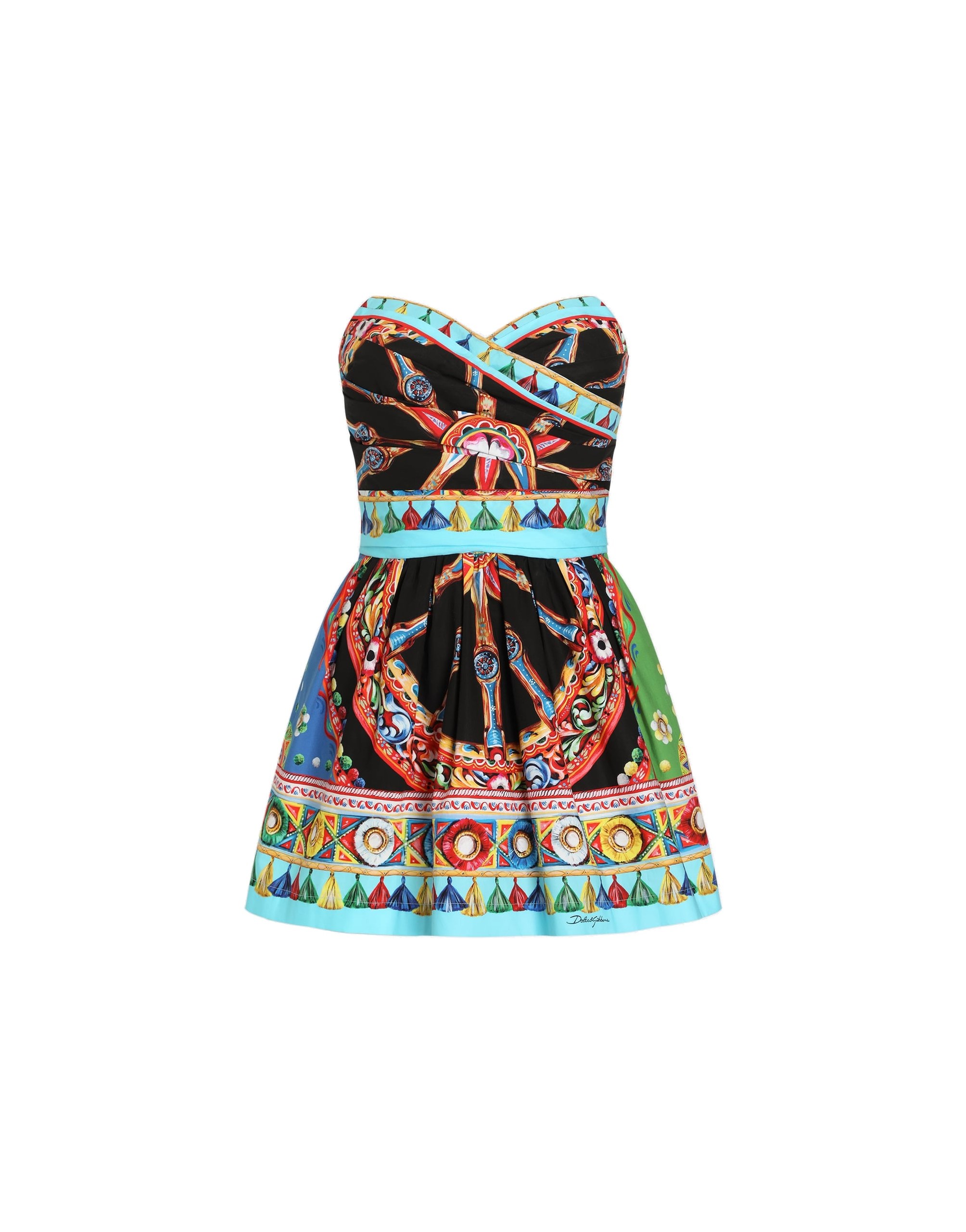 Dolce & Gabbana Carretto-print poplin dress
