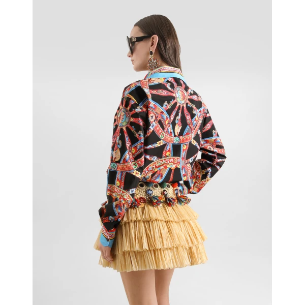 Dolce & Gabbana Carretto-print poplin hawaii shirt, view 5