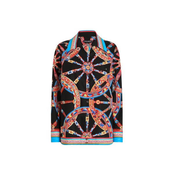 Dolce & Gabbana Carretto-print poplin hawaii shirt
