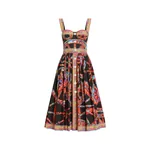 Dolce & Gabbana Carretto-print poplin long dress