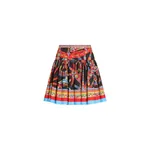 Dolce & Gabbana Carretto-print poplin miniskirt Skirt