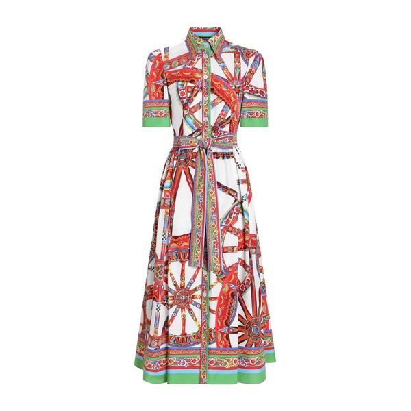 Dolce & Gabbana Carretto-print poplin shirt dress