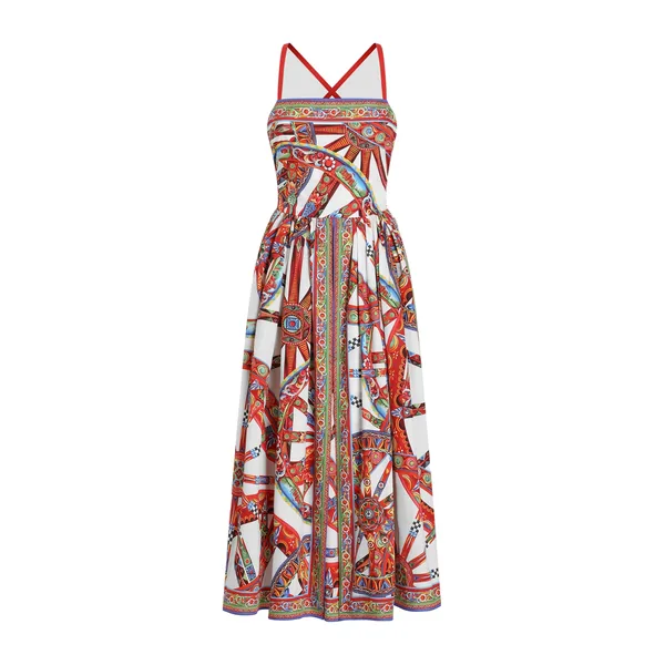 Dolce & Gabbana Carretto-print poplin short dress