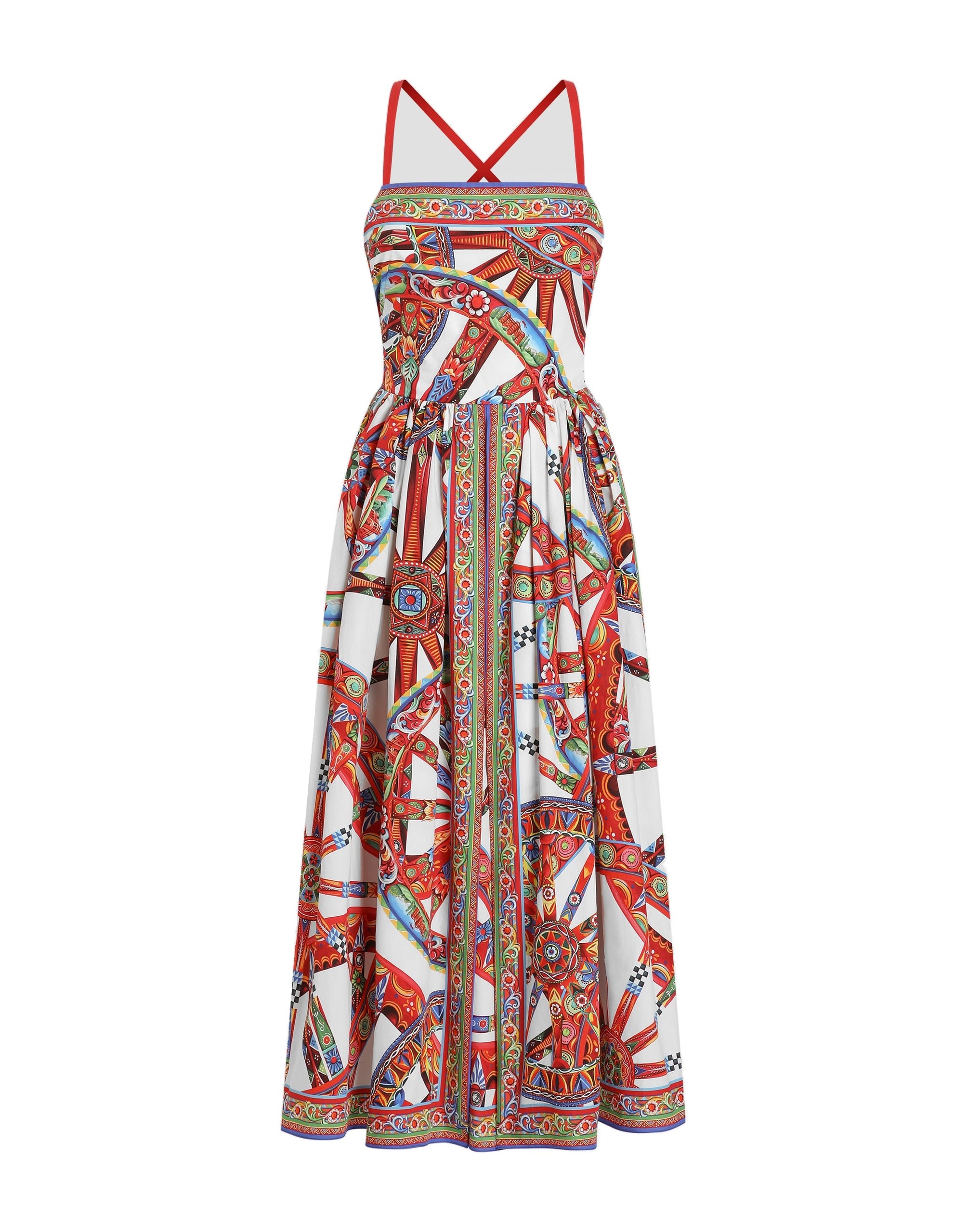 Dolce & Gabbana Carretto-print poplin short dress