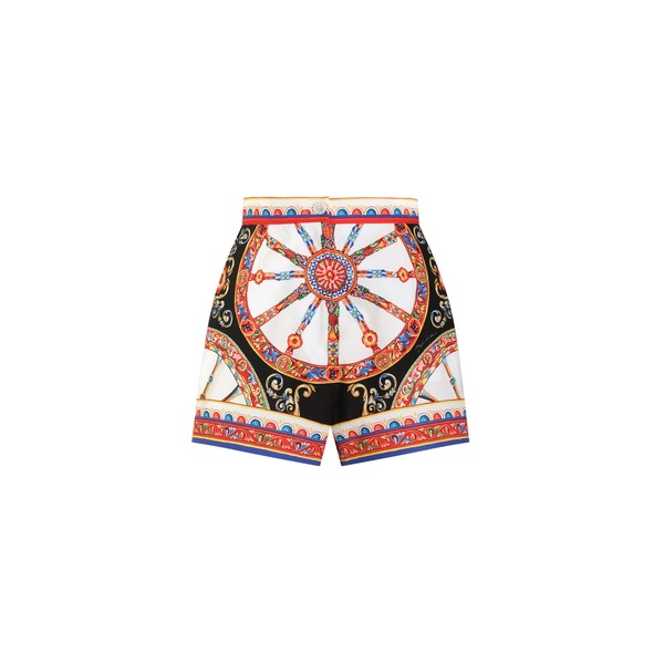 Dolce & Gabbana Carretto-print poplin shorts