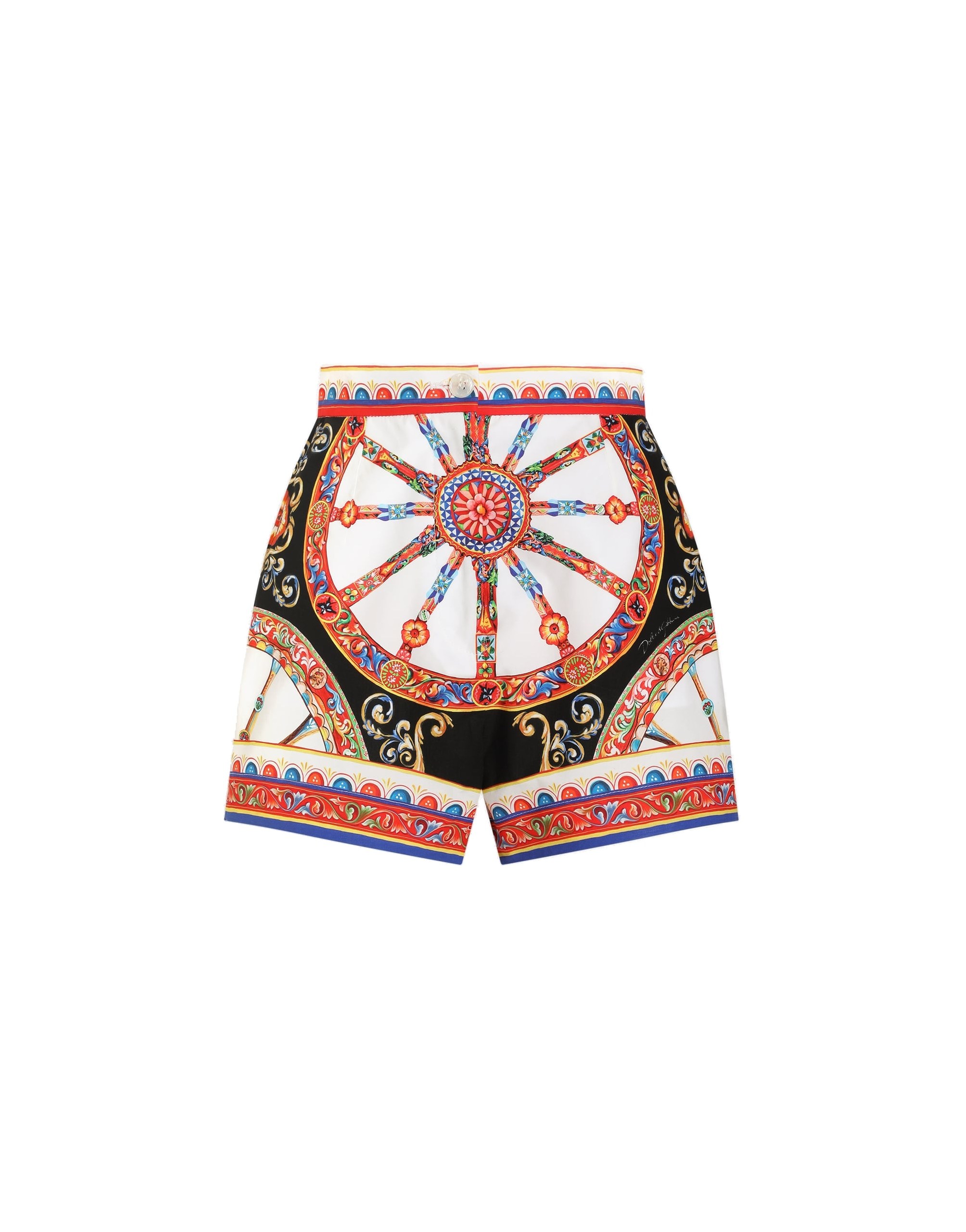 Dolce & Gabbana Carretto-print poplin shorts