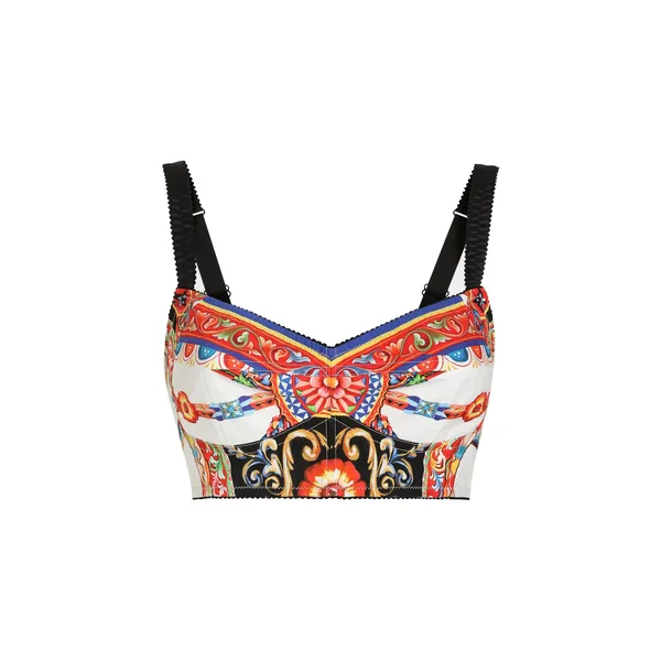 Dolce & Gabbana Carretto-print poplin top