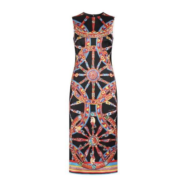 Dolce & Gabbana Carretto-print satin dress