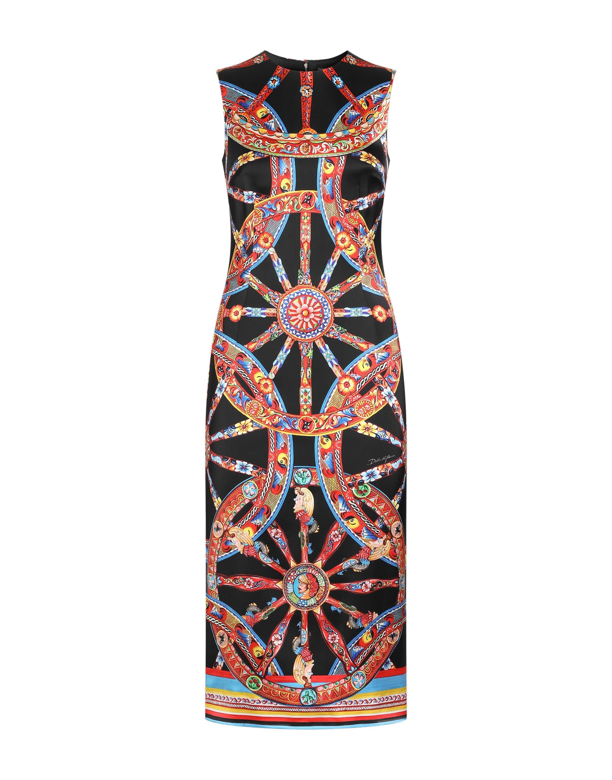 Dolce & Gabbana Carretto-print satin dress
