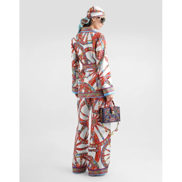 Dolce & Gabbana Carretto-print silk twill vanity shirt, view 3