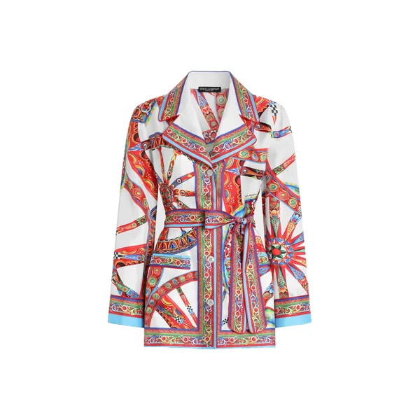 Dolce & Gabbana Carretto-print silk twill vanity shirt