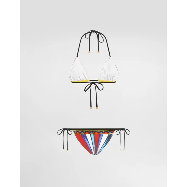 Dolce & Gabbana Carretto-print triangle bikini, view 2