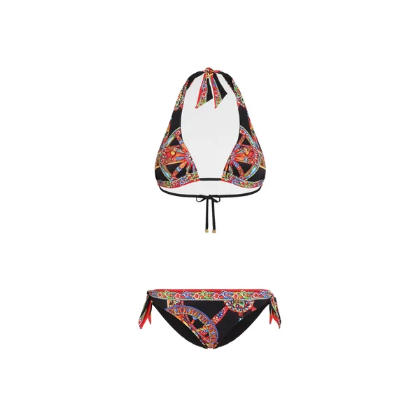 Dolce & Gabbana Carretto-print triangle bikini