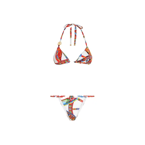 Dolce & Gabbana Carretto-print triangle bikini